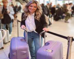 The star is always ready with her packed bags, which shows her love for traveling.